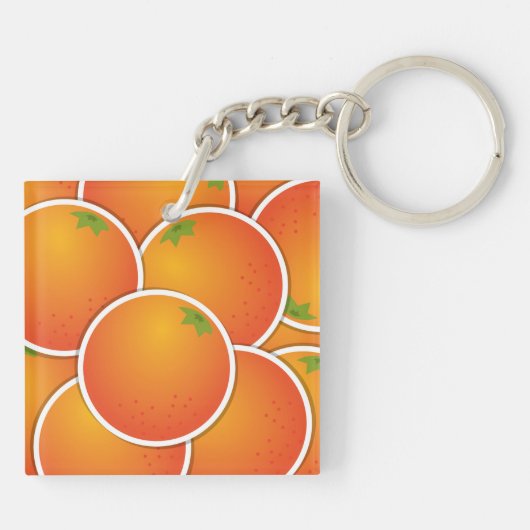 Oranje Funky Sleutelhanger (Achterkant)