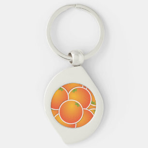 Oranje Funky Sleutelhanger