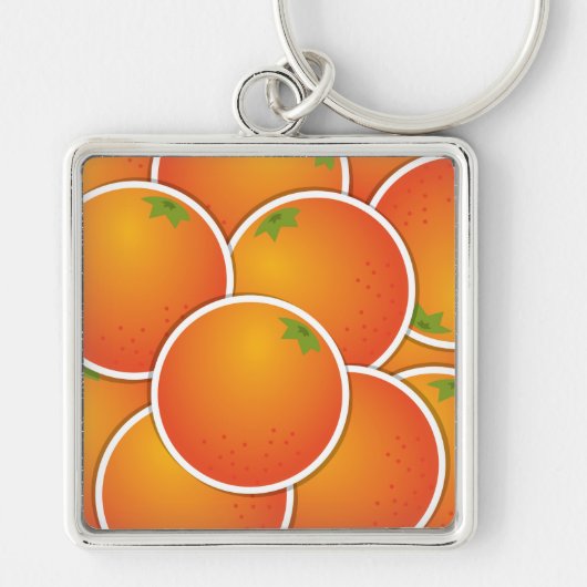 Oranje Funky Sleutelhanger (Voorkant)