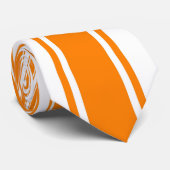 Oranje Funky Streeppatroon Stropdas (Opgerold)