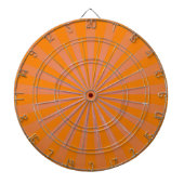 Oranje Funky Sun Rays Retro Stripes Dartbord (Voorkant)