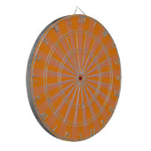 Oranje Funky Sun Rays Retro Stripes Dartbord (Voorkant Links)