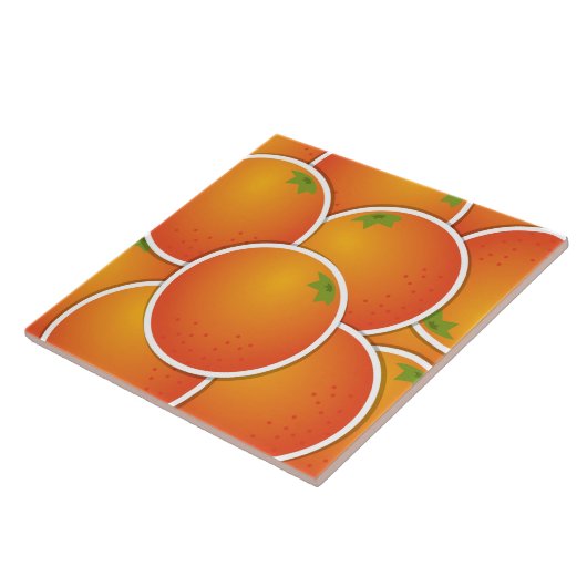 Oranje Funky Tegeltje (Zijkant)