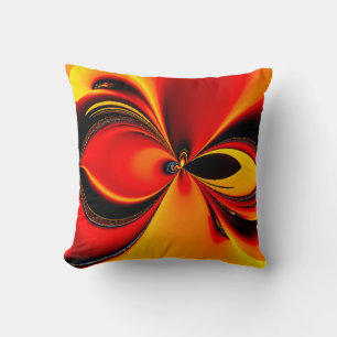 Oranje Fury Fractal American Mojo Pillow Kussen
