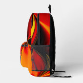 Oranje Fury Fractal Bedrukte Rugzak (Rechts)