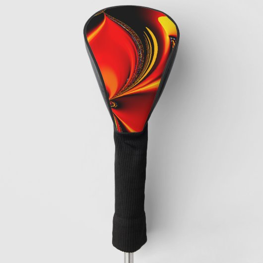 Oranje Fury Fractal Golfheadcover (Voorkant)