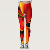 Oranje Fury Fractal Leggings (Voorkant)
