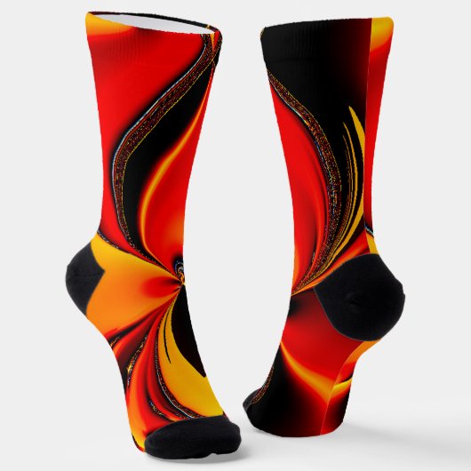 Oranje Fury Fractal Sokken (Gebogen)