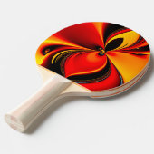 Oranje Fury Fractal Tafeltennisbatje (Voorkant Gekanteld)