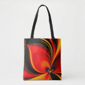 Oranje Fury Fractal Tote Bag (Voorkant)