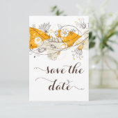 Oranje fysieke vloeren sparen de Uitnodiging van d (Staand voorkant)