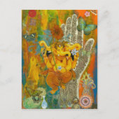 Oranje Ganesha Briefkaart (Voorkant)