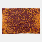 Oranje garen keukenhanddoeken (Horizontaal)