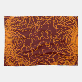 Oranje garen keukenhanddoeken