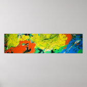 Oranje gator met gele afro poster (Voorkant)