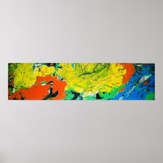 Oranje gator met gele afro poster (Voorkant)