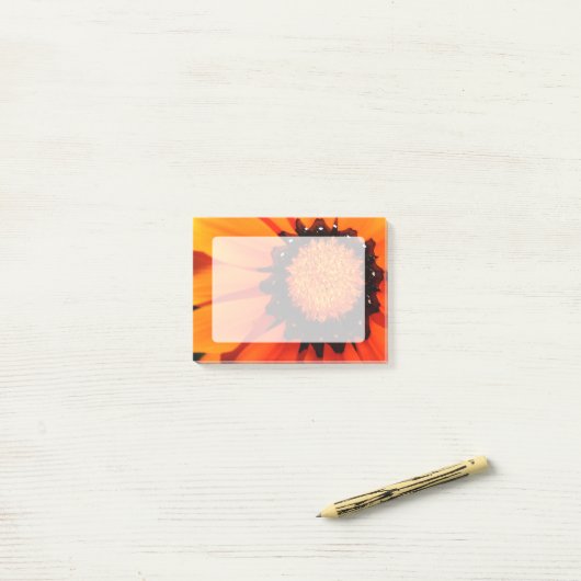 Oranje Gazania Post-it® Notes (Op bureau)