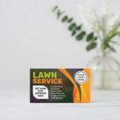 Oranje gazon service landschapsarchitectuur maaien visitekaartje (Staand voorkant)