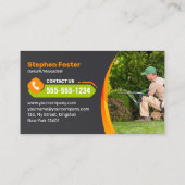 Oranje gazon service landschapsarchitectuur maaien visitekaartje (Achterkant)