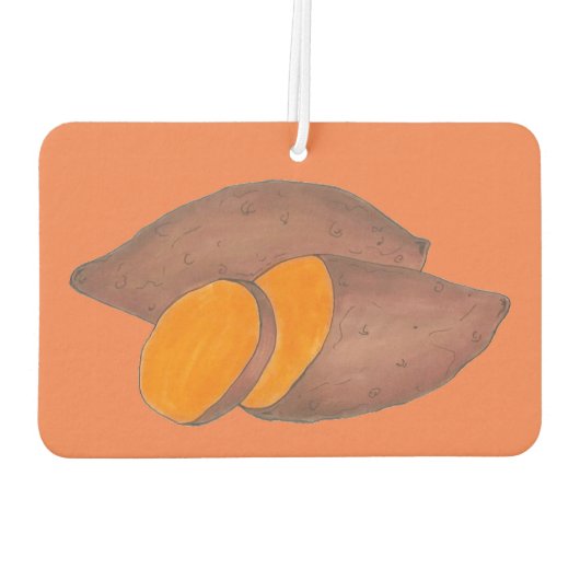 Oranje gebak zoete aardappel Yam Kokervoedsel Luchtverfrisser (Achterkant)