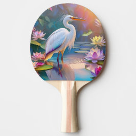 Oranje Gebekt Witte Reiger Fantasie Vogel  Tafeltennisbatje