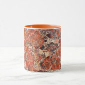 Oranje gebogen Jasper Stone Pattern Mok (Midden)