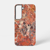Oranje gebogen Jasper Stone Pattern Samsung Galaxy Hoesje (Achterkant)