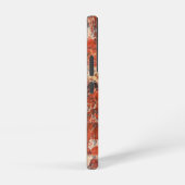 Oranje gebogen Jasper Stone Pattern Samsung Galaxy Hoesje (Rechterkant)