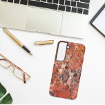 Oranje gebogen Jasper Stone Pattern Samsung Galaxy Hoesje<br><div class="desc">Bescherm uw Samsung Galaxy S22-telefoon met deze duurzame telefoonhoes met het afbeelding van de patronen van een oranje Brecciated Agate-steen. Selecteer uw telefoonstijl. Een geweldig cadeau-idee voor de rockverzamelaar! Voor andere telefoonmerken,  zult u hoesje moeten aanpassen om afbeelding aan randen van ontwerpsjabloon te vullen.</div>