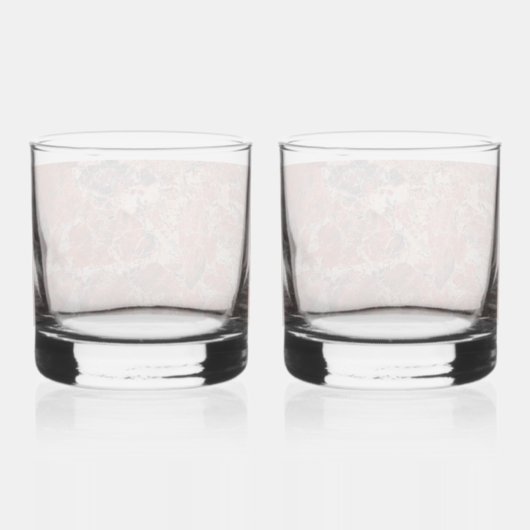 Oranje gebogen Jasper Stone Pattern Whisky Glas (Achterkant)