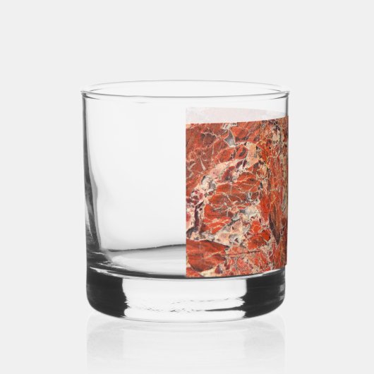 Oranje gebogen Jasper Stone Pattern Whisky Glas (Rechts)