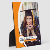Oranje gebogen Lijst Foto Afstuderen Fotoplaat (Zijkant)
