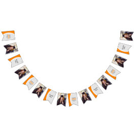 Oranje gebogen Lijst Foto Afstuderen Vlaggetjes