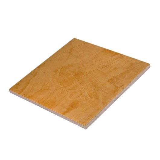 Oranje gebrand gips tegeltje (Zijkant)