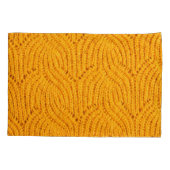 Oranje gebreide trui, gestructureerde achtergrond. kussensloop (Achterkant)