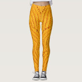 Oranje gebreide trui, gestructureerde achtergrond. leggings (Voorkant)