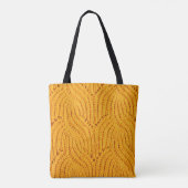 Oranje gebreide trui, gestructureerde achtergrond. tote bag (Achterkant)