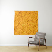 Oranje gebreide trui, gestructureerde achtergrond. wandkleed (In Situ (horizontaal))
