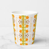 Oranje gecentreerde koppen voor patroonpapier papieren bekers (Rechts)