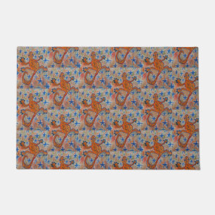Oranje Gecko-deurmat Deurmat