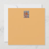 Oranje Gecko Flat Birthday-kaart Kaart (Achterkant)