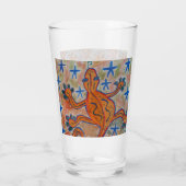 Oranje Gecko Glass Tumbler (Achterkant)