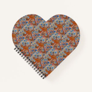 Oranje Gecko Heart Notitieboek