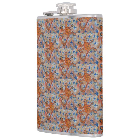 Oranje Gecko Heupfles (Links)