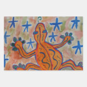 Oranje Gecko Inpakpapier Vel (Voorkant 2)