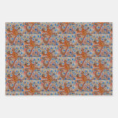 Oranje Gecko Inpakpapier Vel (Voorkant)