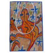 Oranje Gecko Medium Cadeauzakje (Voorkant)