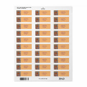 Oranje Gecko Return Address Label (Full Sheet)