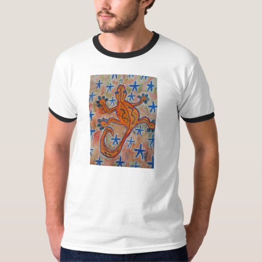 Oranje Gecko T-shirt (Voorkant)