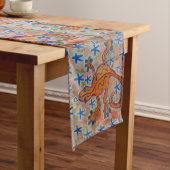 Oranje Gecko Table Runner Korte Tafelloper (Voorbeeld)